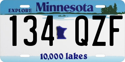 MN license plate 134QZF