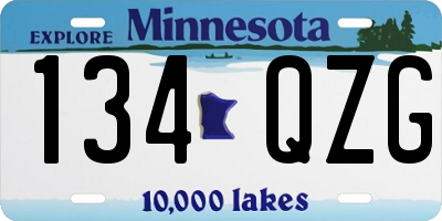 MN license plate 134QZG