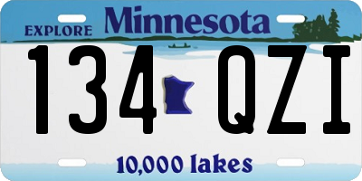 MN license plate 134QZI