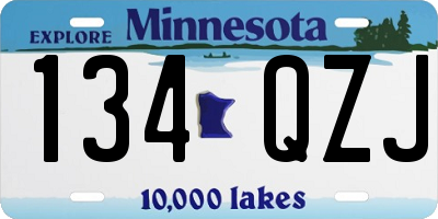 MN license plate 134QZJ