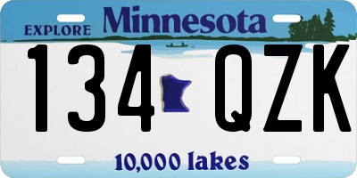 MN license plate 134QZK