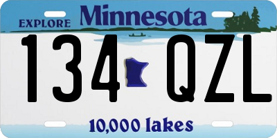 MN license plate 134QZL
