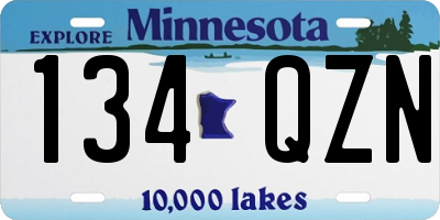 MN license plate 134QZN