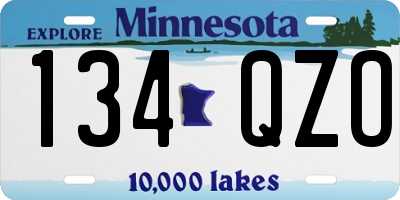 MN license plate 134QZO