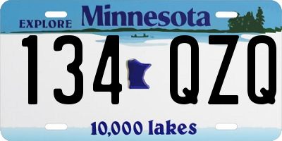 MN license plate 134QZQ