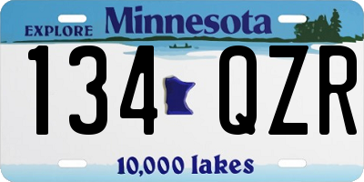 MN license plate 134QZR