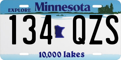 MN license plate 134QZS