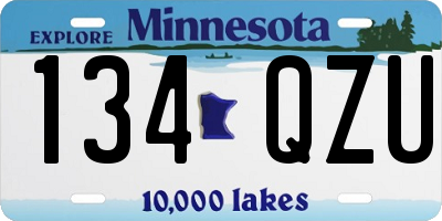 MN license plate 134QZU