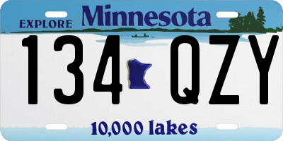 MN license plate 134QZY