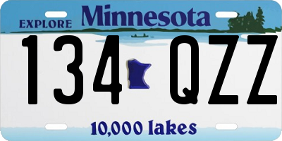 MN license plate 134QZZ
