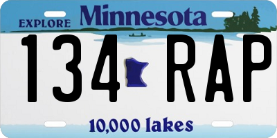 MN license plate 134RAP
