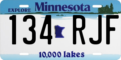 MN license plate 134RJF