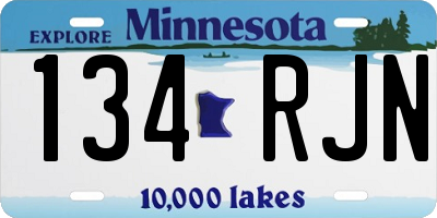 MN license plate 134RJN