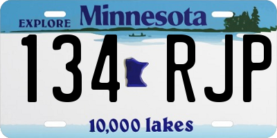 MN license plate 134RJP