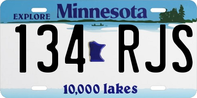 MN license plate 134RJS