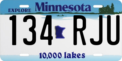 MN license plate 134RJU