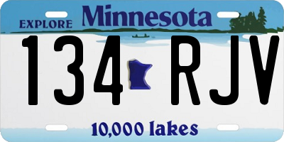 MN license plate 134RJV