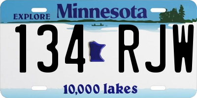 MN license plate 134RJW