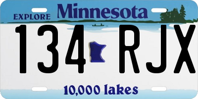 MN license plate 134RJX