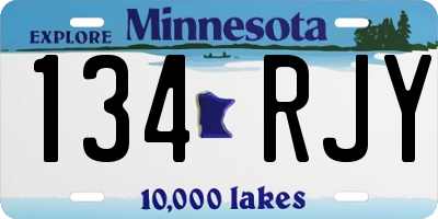 MN license plate 134RJY