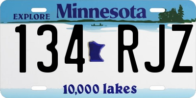 MN license plate 134RJZ