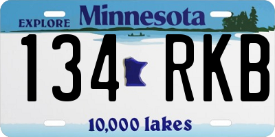 MN license plate 134RKB