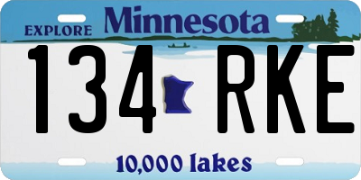 MN license plate 134RKE