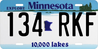 MN license plate 134RKF