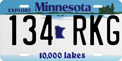 MN license plate 134RKG