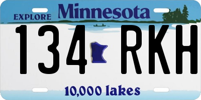 MN license plate 134RKH
