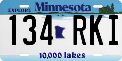 MN license plate 134RKI