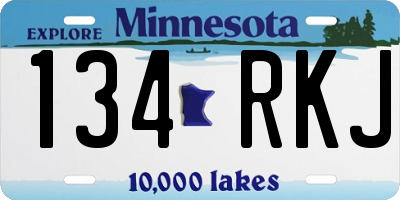 MN license plate 134RKJ