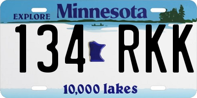 MN license plate 134RKK