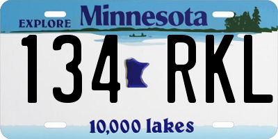 MN license plate 134RKL