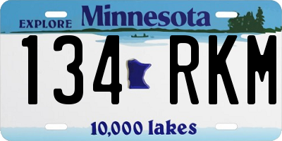 MN license plate 134RKM
