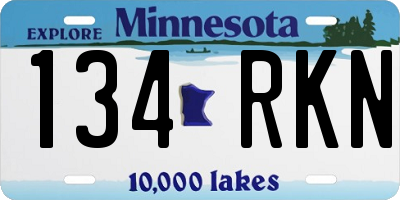 MN license plate 134RKN