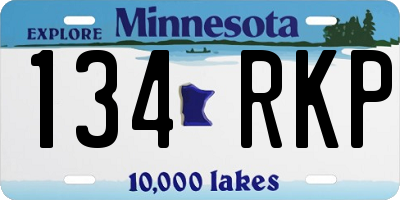 MN license plate 134RKP
