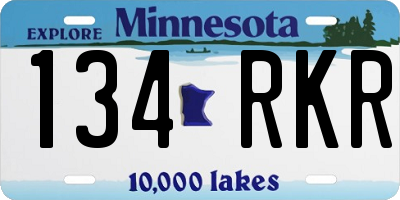 MN license plate 134RKR