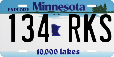 MN license plate 134RKS