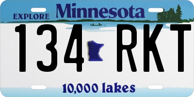 MN license plate 134RKT