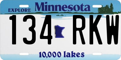 MN license plate 134RKW
