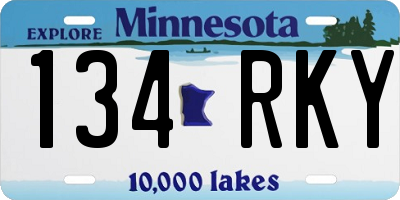MN license plate 134RKY