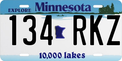 MN license plate 134RKZ