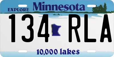 MN license plate 134RLA
