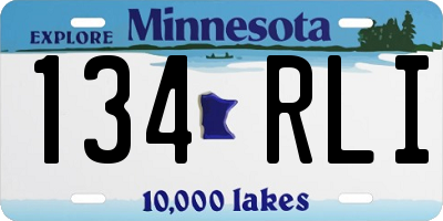 MN license plate 134RLI