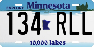 MN license plate 134RLL