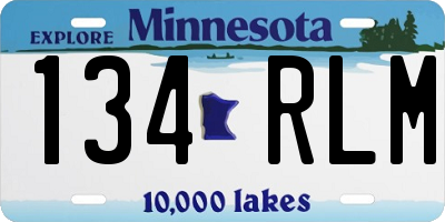 MN license plate 134RLM