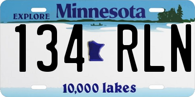 MN license plate 134RLN
