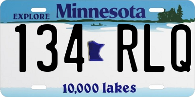 MN license plate 134RLQ