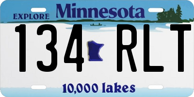 MN license plate 134RLT